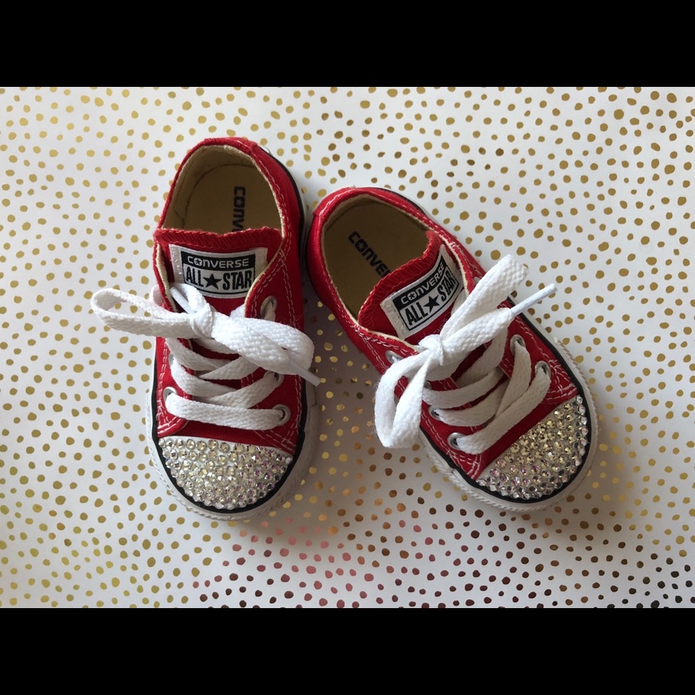 Rhinestone converse shoes